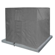Grey - Khomo Gear square outdoor air conditioner cover, front view