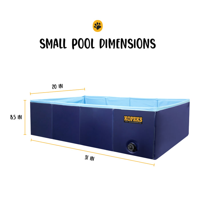 Outdoor Rectangular Swimming Pool Bathing Tub -Blue Portable Foldable