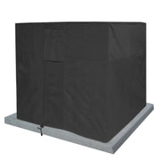 Black - Khomo Gear square outdoor air conditioner cover, front view