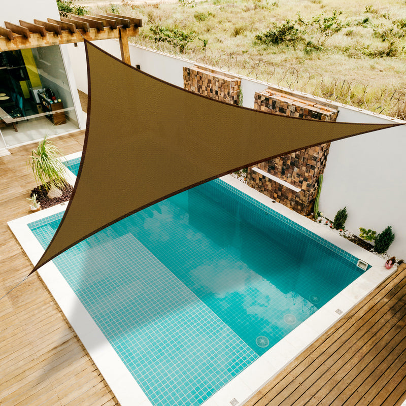 Sun Shade Sail UV Block Triangle - Brown