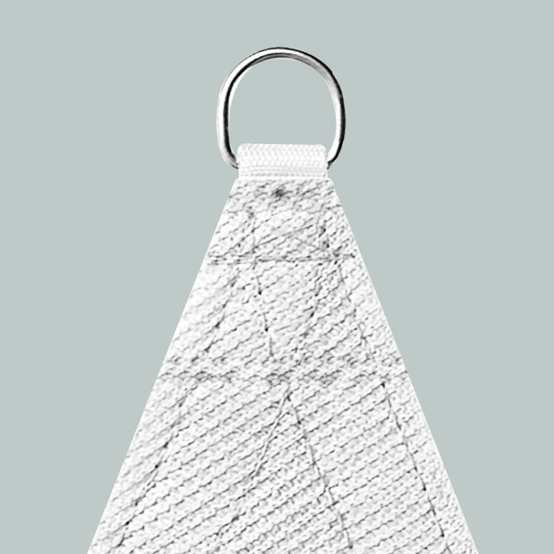 Close-up of the stainless steel D-ring corner on a Khomo Gear shade sail