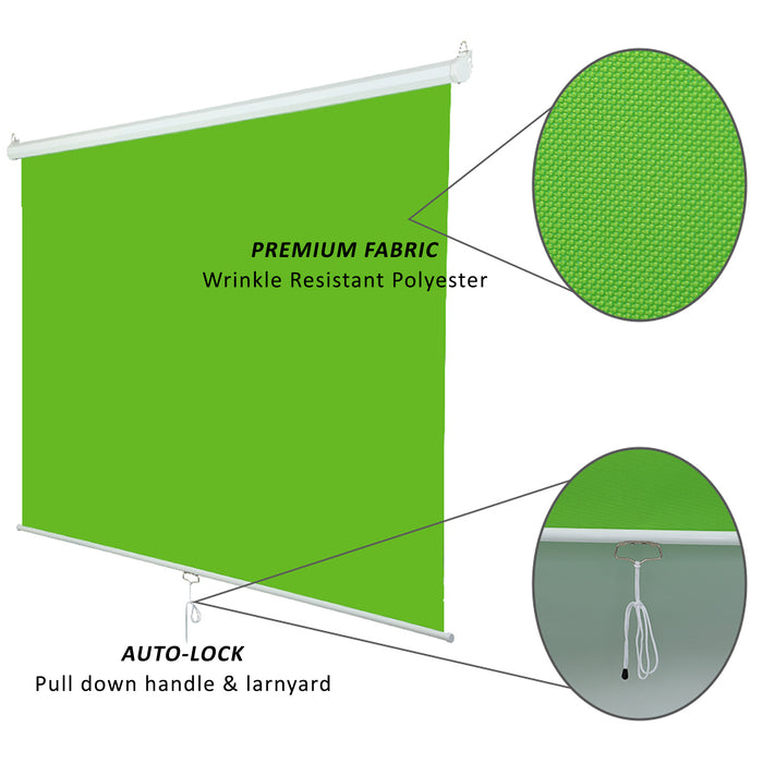 Extra Large 84" x 84" Pull Down Green Screen Backdrop