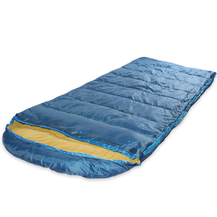 Sleeping Bag For Hiking Camping & Outdoor Activities - Compression Bag Included - Blue